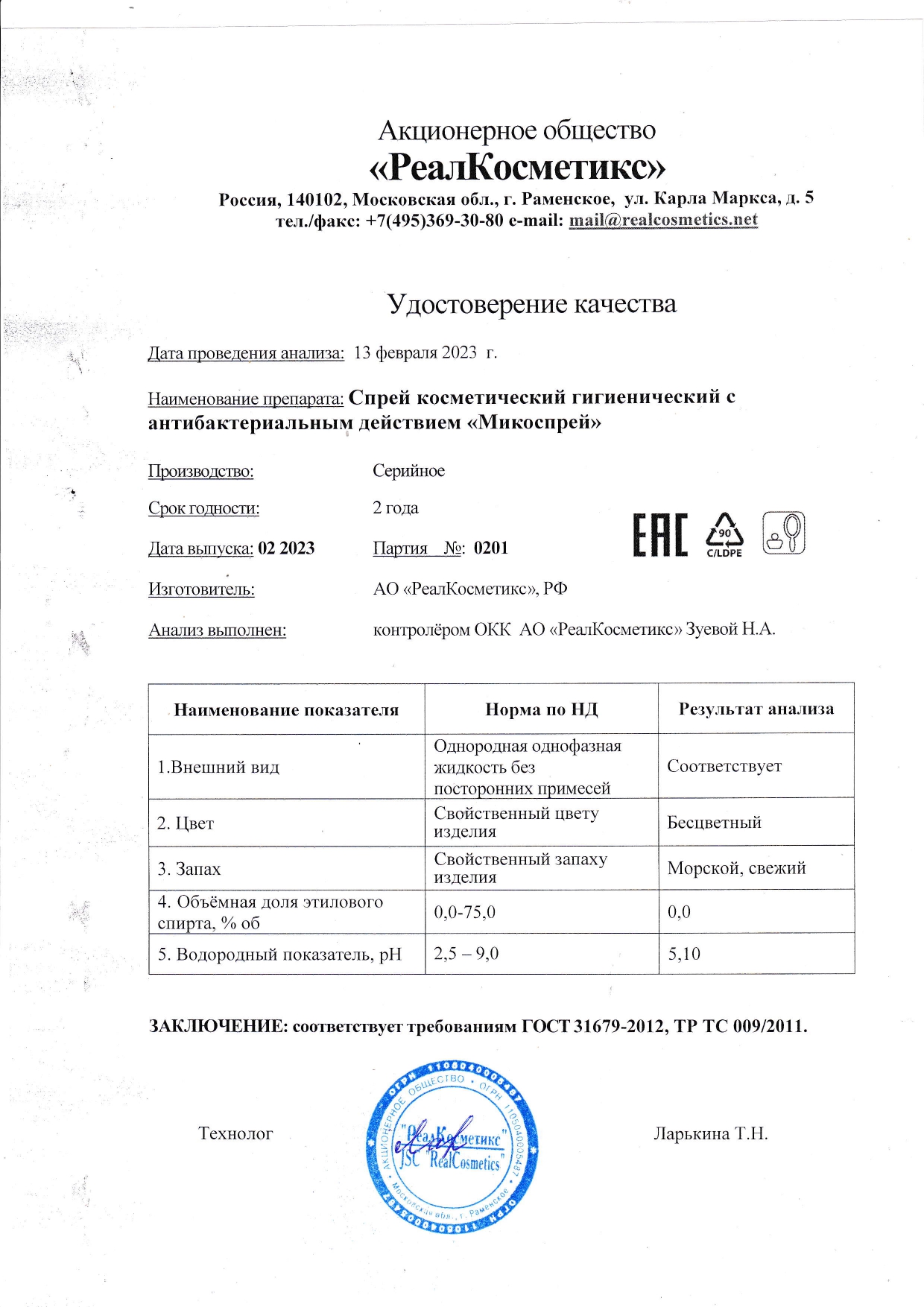 Паспорт №0220230201